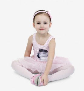Little girl ready for ballet
