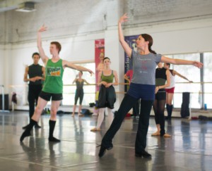 Sandra Brown teaching Company Class to artists of the Colorado Ballet