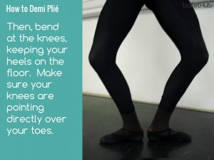 how to demi plie bend at the knees
