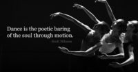 Dance is the poetic baring…